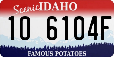ID license plate 1O6104F