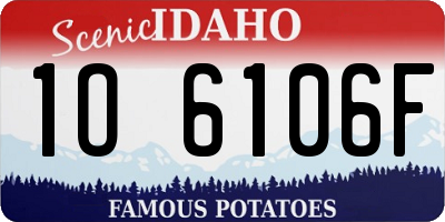 ID license plate 1O6106F