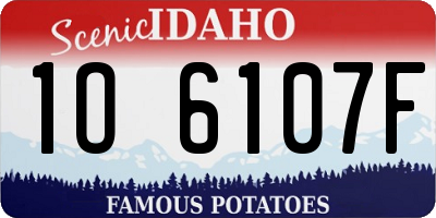 ID license plate 1O6107F