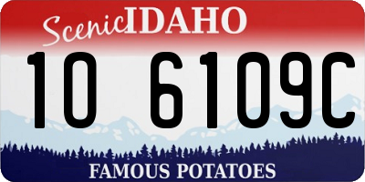 ID license plate 1O6109C