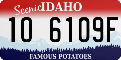 ID license plate 1O6109F