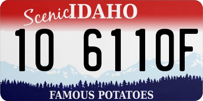 ID license plate 1O6110F
