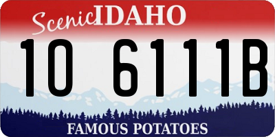 ID license plate 1O6111B