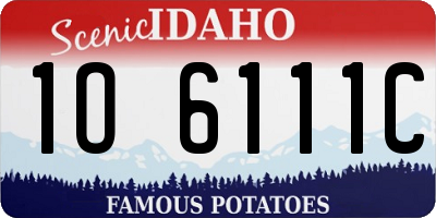 ID license plate 1O6111C