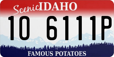 ID license plate 1O6111P