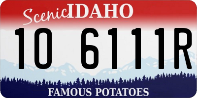 ID license plate 1O6111R