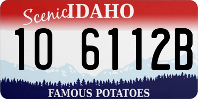 ID license plate 1O6112B
