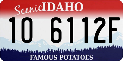 ID license plate 1O6112F