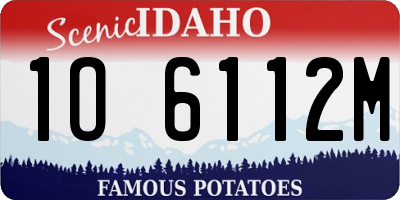 ID license plate 1O6112M