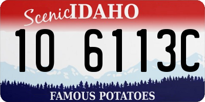 ID license plate 1O6113C