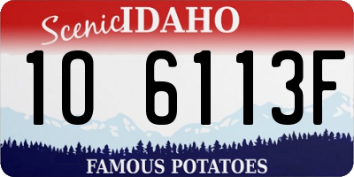 ID license plate 1O6113F