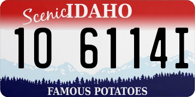 ID license plate 1O6114I