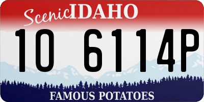 ID license plate 1O6114P