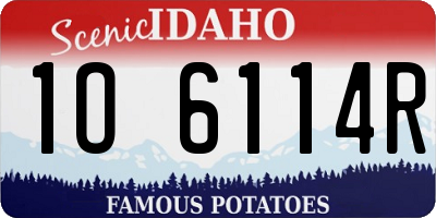 ID license plate 1O6114R