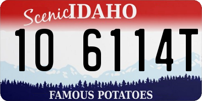 ID license plate 1O6114T