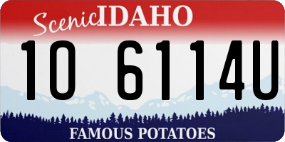 ID license plate 1O6114U