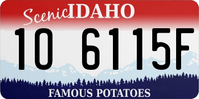ID license plate 1O6115F