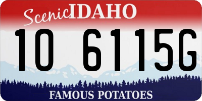ID license plate 1O6115G