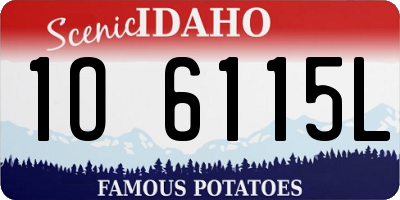 ID license plate 1O6115L