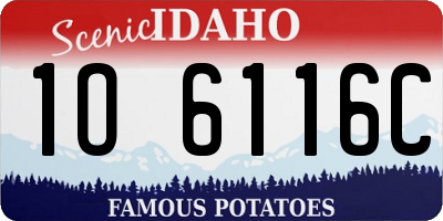 ID license plate 1O6116C