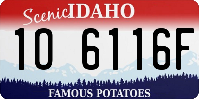 ID license plate 1O6116F