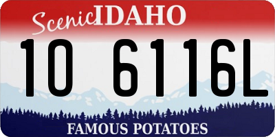 ID license plate 1O6116L