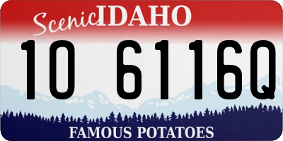ID license plate 1O6116Q