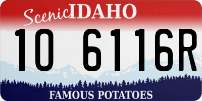 ID license plate 1O6116R