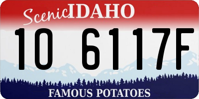 ID license plate 1O6117F