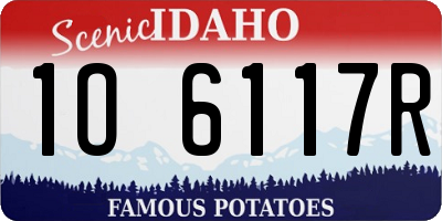 ID license plate 1O6117R