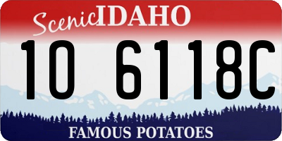 ID license plate 1O6118C