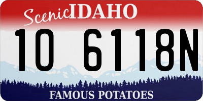 ID license plate 1O6118N
