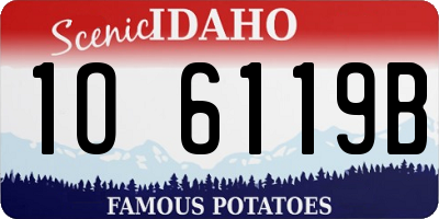 ID license plate 1O6119B