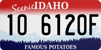 ID license plate 1O6120F