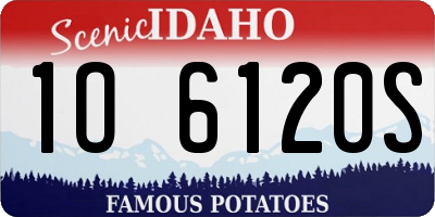 ID license plate 1O6120S