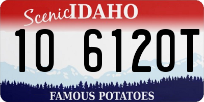 ID license plate 1O6120T