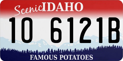 ID license plate 1O6121B