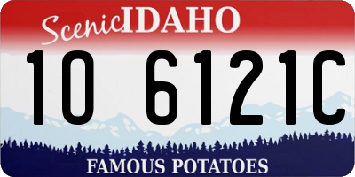 ID license plate 1O6121C