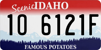 ID license plate 1O6121F