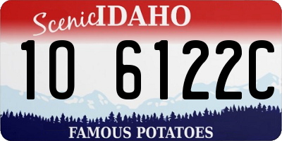 ID license plate 1O6122C
