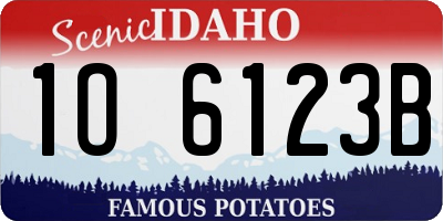 ID license plate 1O6123B
