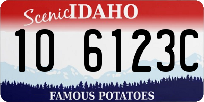 ID license plate 1O6123C