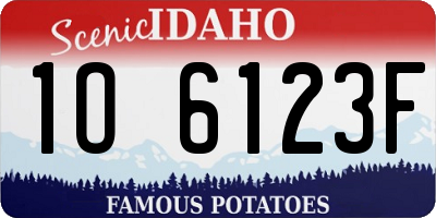 ID license plate 1O6123F