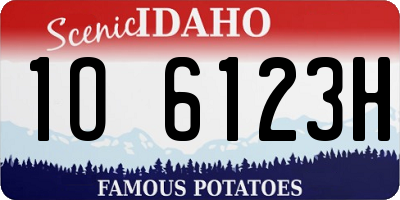 ID license plate 1O6123H