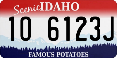 ID license plate 1O6123J