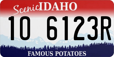ID license plate 1O6123R