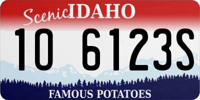 ID license plate 1O6123S