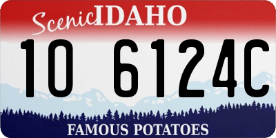 ID license plate 1O6124C