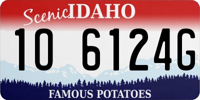 ID license plate 1O6124G