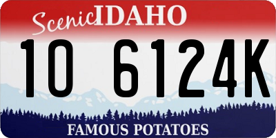 ID license plate 1O6124K